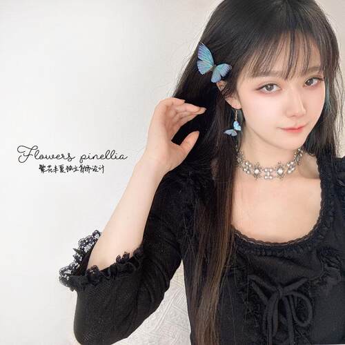 原创蝴蝶耳环合集S925银镀金防过敏森系梦幻新款气质耳饰女 - 图2