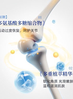 小蓝管氨糖热感舒缓按摩膏