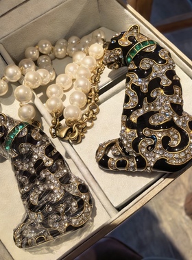 中古风复古风高级感复古镀真金琉璃仿珍珠项链耳钉耳饰耳环