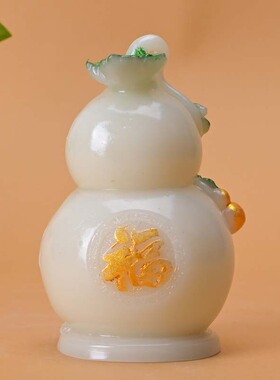 夜光石福禄双全葫芦风水客厅家居招财办公室摆件工艺品开业礼品