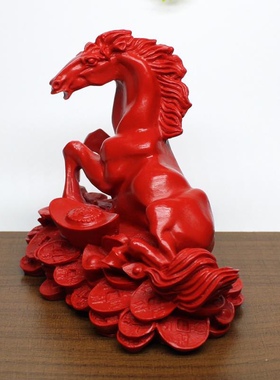 朱砂饰品招财聚财新店开业礼物马上有钱发财办公室摆件马到成功