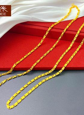 2025新款时尚镀黄金色四叶草项链