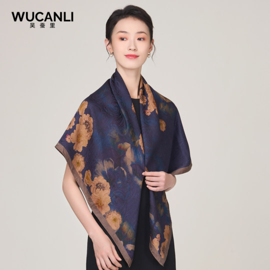 Spring, summer and autumn Chinese style women's silk fragrant cloud gauze