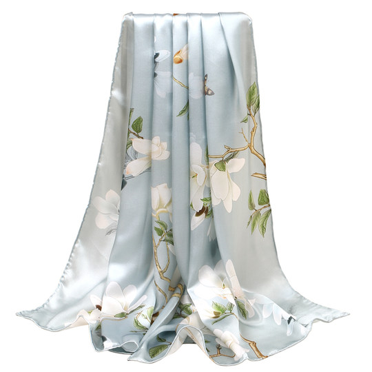 Spring, summer and autumn printed Chinese style silk scarf for women
