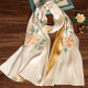 Winter beige handmade noble and elegant shawl with cheongsam