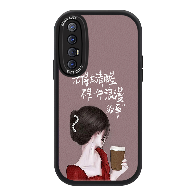 励志女孩背影适用opporeno3手机壳reno3Pro手机套小羊皮硅胶软边全包防摔男女款高级感个性创意网红保护套潮 - 图3