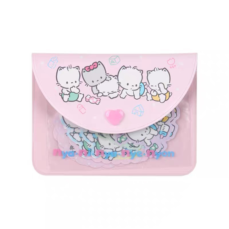 日本Sanrio现货原包装正品猫咪家族黑猫棉花糖奖励粘手机贴纸4款,淘宝优惠券,粉丝福利购,淘宝优惠卷