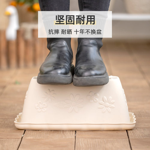 爱丽思花盆塑料特大号长方形长条型草莓盆栽爱丽丝阳台种菜专用盆 - 图3