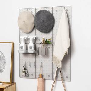 爱丽思塑料免打孔墙上洞洞板厨房置物架玄关展示架墙面收纳架