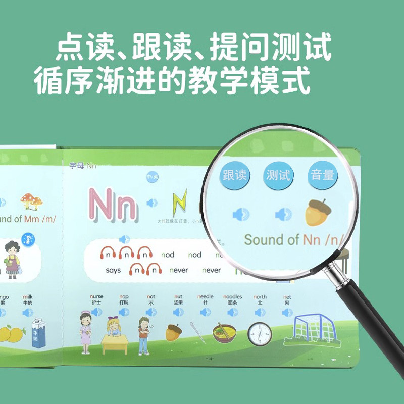 26个英文字母发音自然拼读英语启蒙音标点读机有声挂图表学习神器,淘宝优惠券,粉丝福利购,淘宝优惠卷