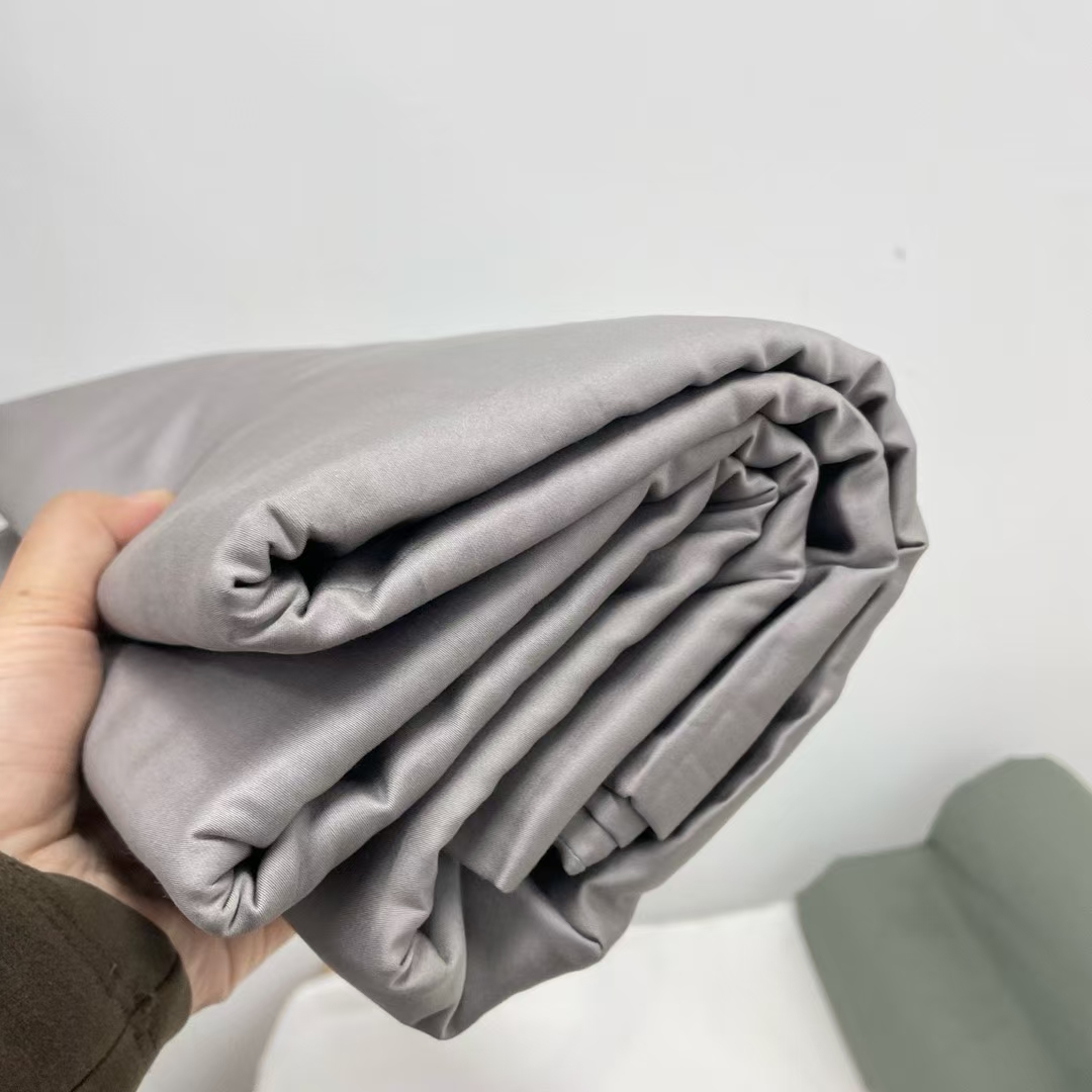 外贸订单剩余面料60支长绒棉贡缎300根标准被套单品 200x230-图1