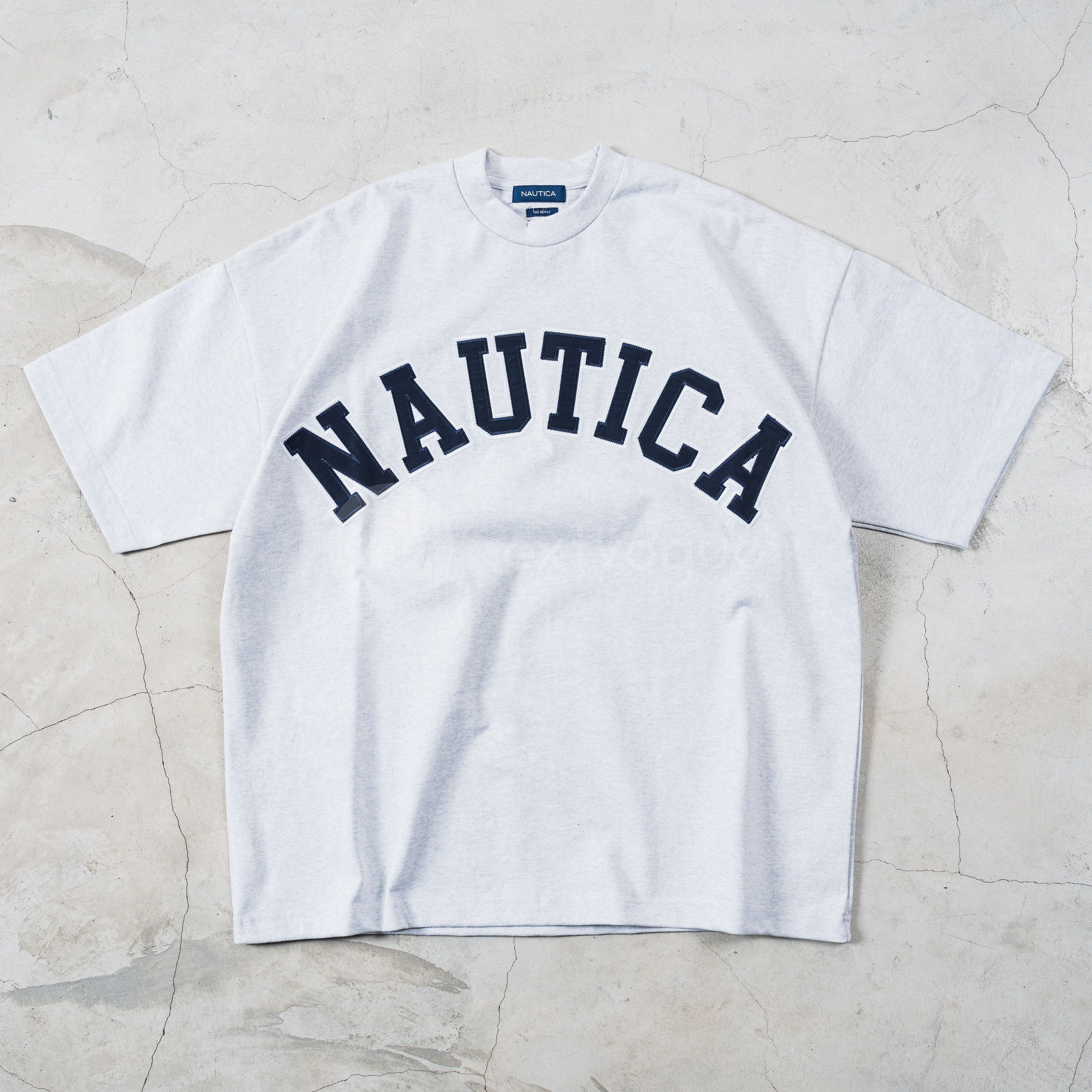 【NextVogue】NAUTICA 字母刺绣logo宽松全棉重磅休闲短袖T恤24ss - 图3