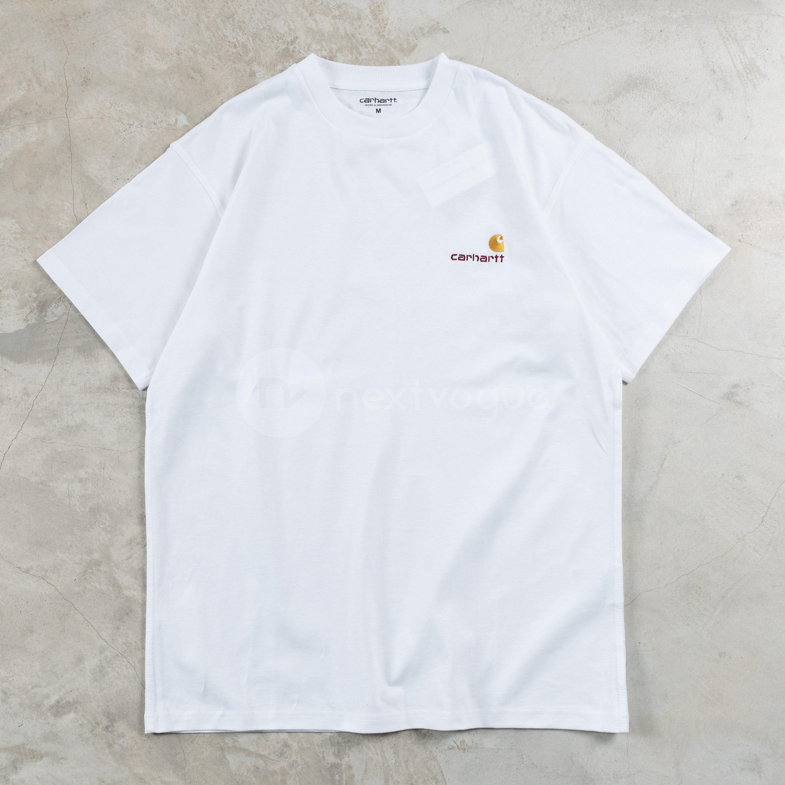 【NextVogue】carhartt wip american script 刺绣小标logo短袖 - 图2