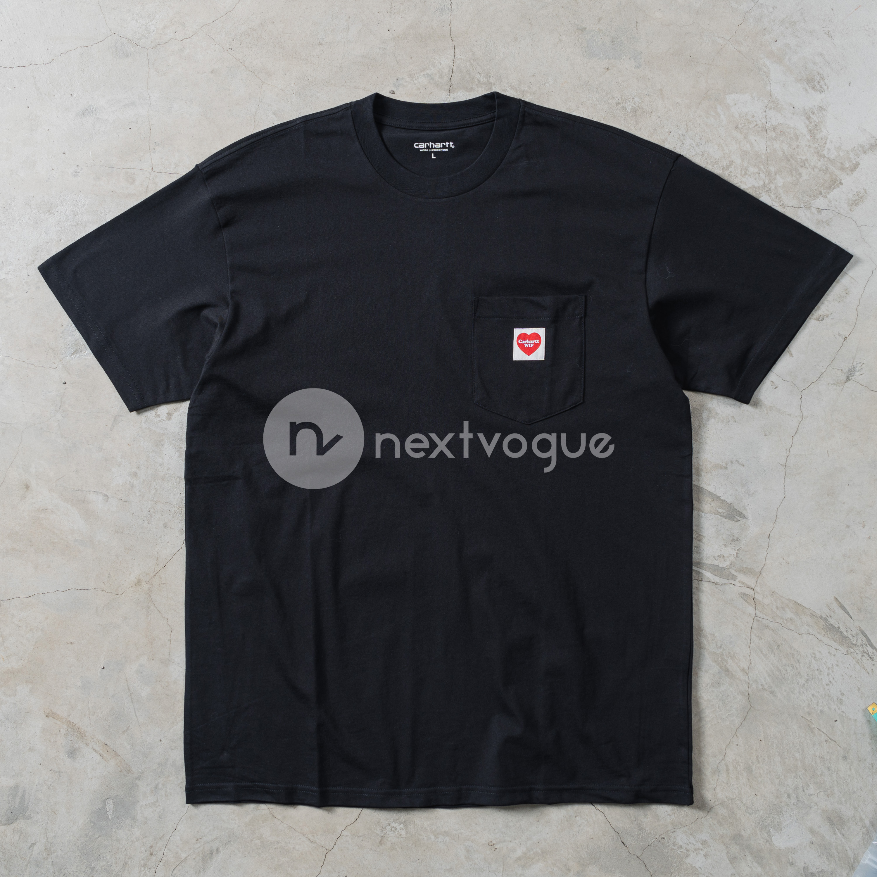 【NextVogue】carhartt wip pocket heart 爱心口袋短袖T恤032128 - 图0