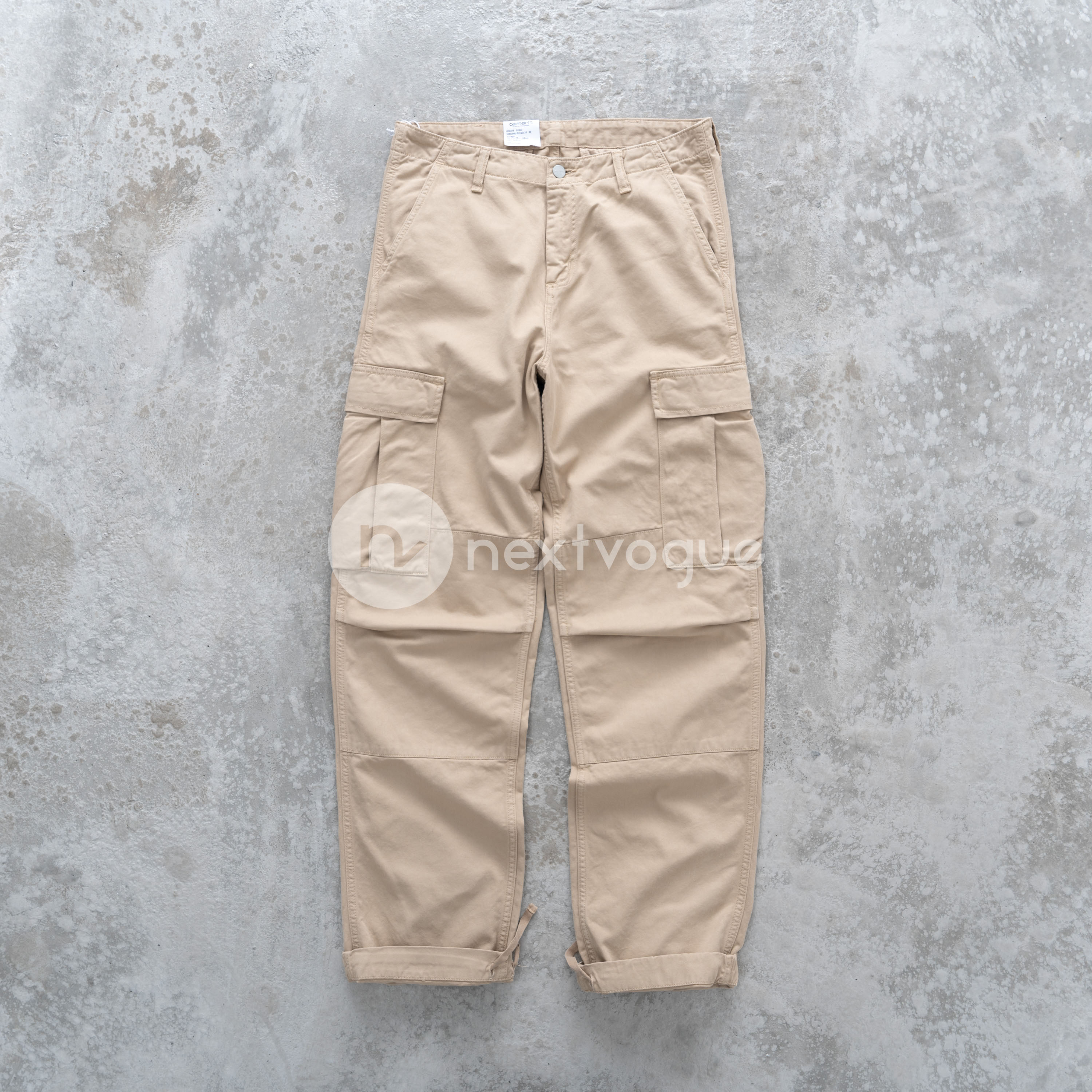 【NextVogue】carhartt wip regular cargo 23aw水洗直筒工装裤re - 图0