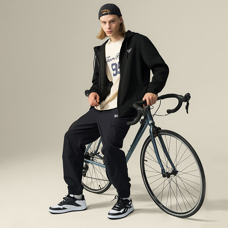 Reebok锐步官方26年新款男女网球风舒适百搭连帽针织夹克外套,淘宝优惠券,粉丝福利购,淘宝优惠卷