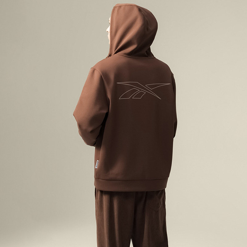 Reebok锐步官方26年新款男女网球风舒适百搭连帽针织夹克外套,淘宝优惠券,粉丝福利购,淘宝优惠卷