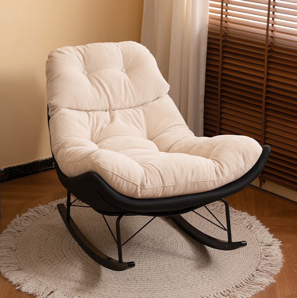 懒人沙发可躺可睡单人摇椅2025新款轻奢躺椅成人阳台家用休闲椅子,淘宝优惠券,粉丝福利购,淘宝优惠卷