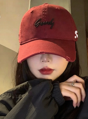 RR正品美式复古宽檐棒球帽女