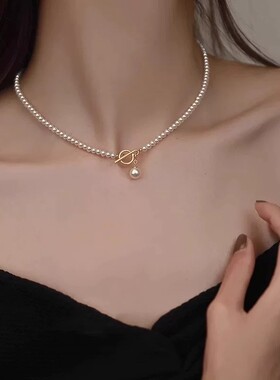 【轻奢链饰|自成风骨】女士精致白色珍珠个性款项链