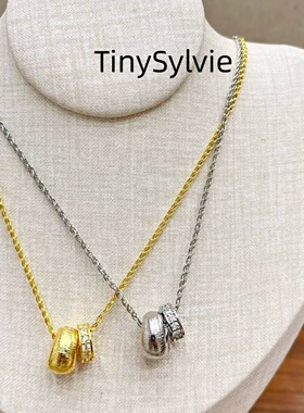 TinySylvie【柔辉绕颈|岁岁温柔】女士轻奢高级百搭圆环吊坠项链