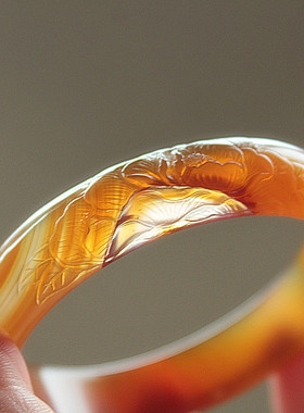 纯天然巴西无烧红色玛瑙手环包邮