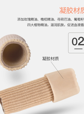 2根开口式透气硅胶脚趾/手指