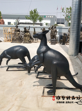 玻璃钢袋鼠雕塑动物造型定制
