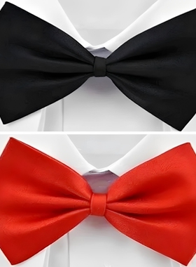大合唱演出男士红领结学生成人舞台表演蝴蝶结黑色领花煲呔bowtie