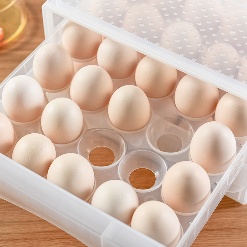 冰箱用放鸡蛋的收纳盒抽屉式鸡蛋盒专用保鲜盒蛋托蛋盒架托装神器多图3