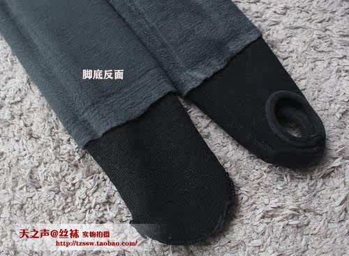 儿童连裤袜加厚打底裤冬季加厚绒保暖竖条羊胎绒踩脚袜女童打底袜 - 图2