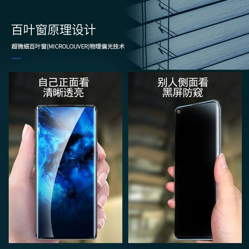 毕亚兹 适用华为P50水凝膜P50pro/P40pro/P30pro防窥非钢化全屏膜 - 图1