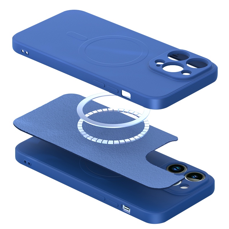 无线充电MagSafe磁吸液态苹果手机壳硅胶软壳适用苹果14系列iphone14pro超薄磨砂苹果13ProMax镜头全包保护套 - 图0