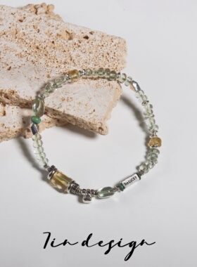 7in 925银手链【青梅】原创小众设计复古手作浅绿清新s925手链