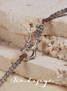 7in 【梨落】原创小众设计复古手作塔塔s925银手链