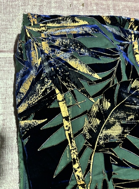 桑蚕丝真丝绒烂花烫金服装连衣裙衣服布料面料