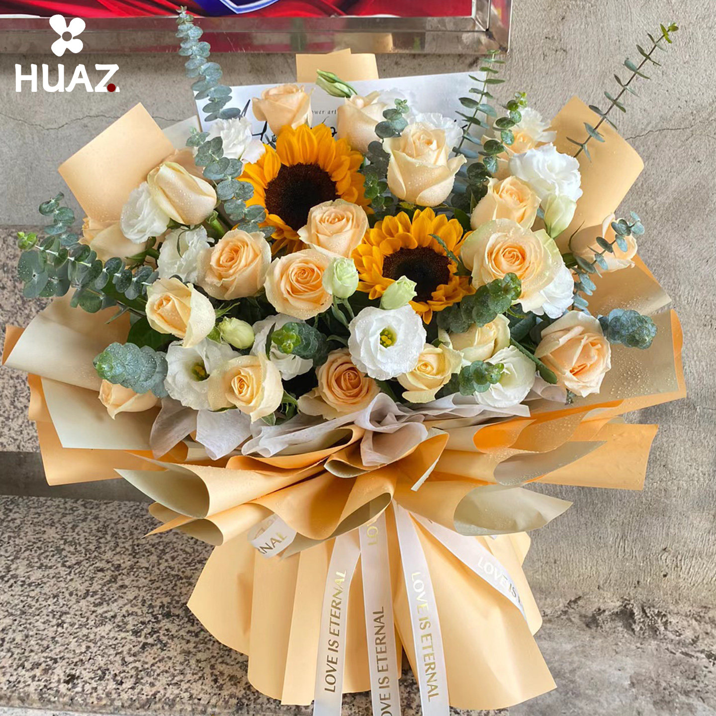 双色欧雅纸花束蓝色包装纸鲜花包装材料防水加厚diy花艺资材