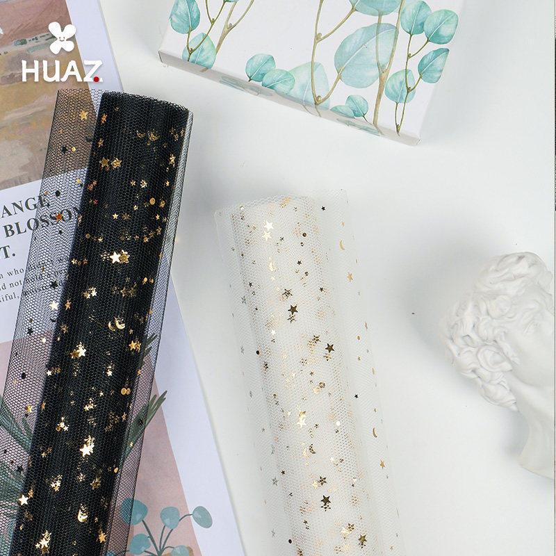 亮片星月纱雪点纱网纱花束包装星星纱包花纱网烫金鲜花资材,淘宝优惠券,粉丝福利购,淘宝优惠卷