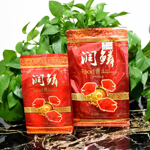 促正品红立方鱼粮 润鳞血鹦鹉增红鱼饲料 袋装中粒上浮鱼食  包邮 - 图0