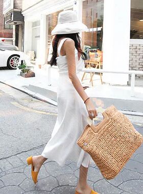 Simple street fashion bag Women Summer Beach Bag Large Capac