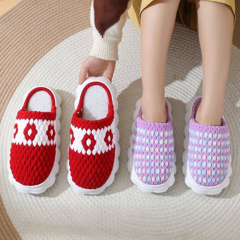 臻鞋坊新款孺子牛云朵鞋底手工拖鞋冰条线钩织拖鞋毛线拖鞋成品,淘宝优惠券,粉丝福利购,淘宝优惠卷