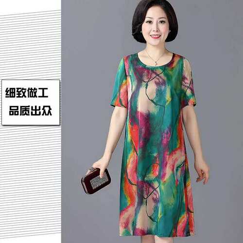 纸样版纸妈妈春装裙013新款中老年女装中年连衣裙1:1实样裁剪 - 图2