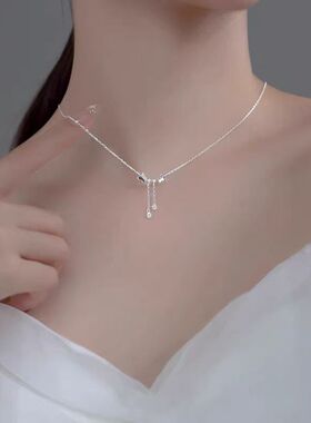 流苏蝴蝶项链女轻奢小众设计感锁骨链2025新款爆款潮