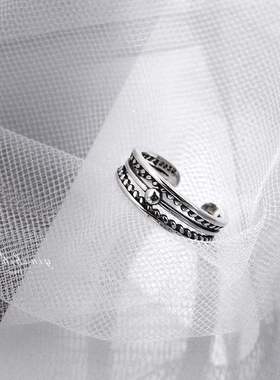 复古日韩风学生设计感可调节戒指