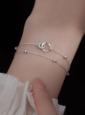 圆环手链女生小众设计高级感闺蜜手环轻奢手饰2024年新款