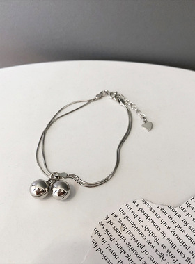 小众双层铃铛韩版学生甜美风手链