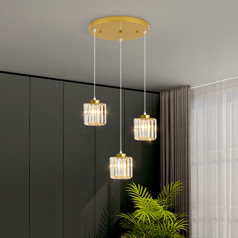 餐厅灯吊灯三头现代简约创意个性北欧饭厅吧台轻奢网红水晶小吊灯,淘宝优惠券,粉丝福利购,淘宝优惠卷