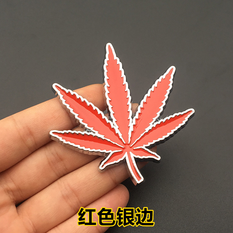 汽车个性JDM潮流五叶车标车贴叶子车身贴尾标金属装饰贴随意贴 - 图2