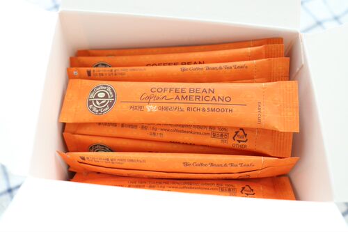 韩国直邮Coffee Bean Captain原味美式咖啡原豆正装1.6g单条70条 - 图0