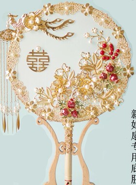 仿真丝空白熟宣透明油画布扇